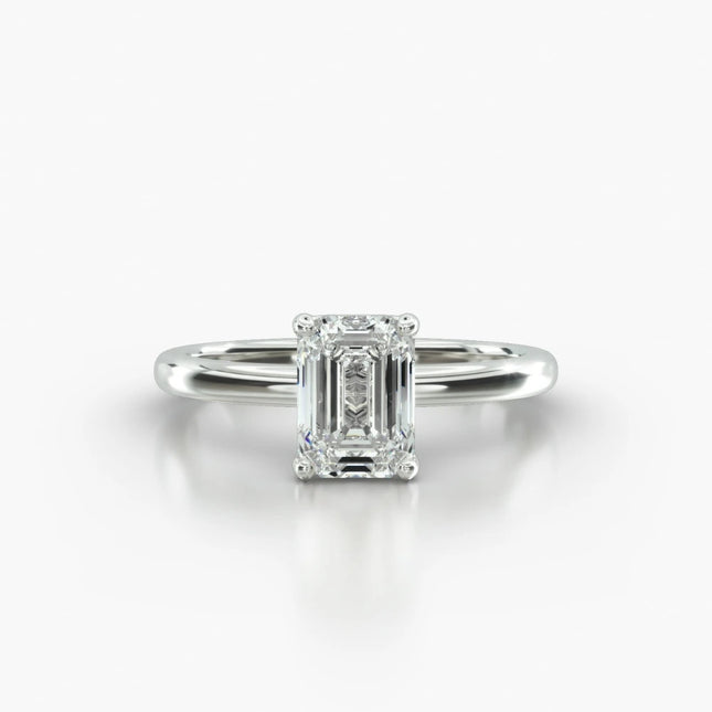 ANILLO DE COMPROMISO Diamante esmeralda 1 ct