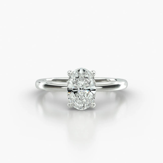 ANILLO DE COMPROMISO Diamante oval 1 ct