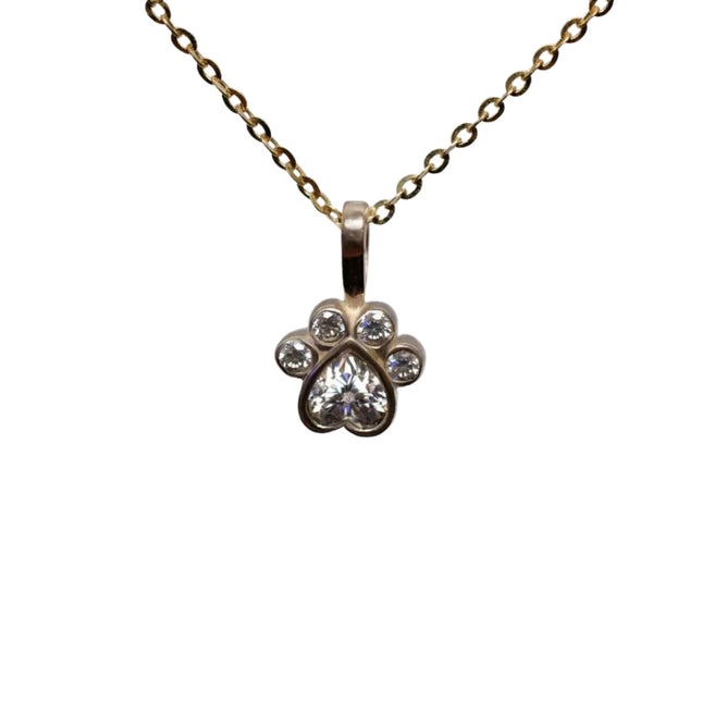 DIJE HUELLITA - Moissanitas oro 14k