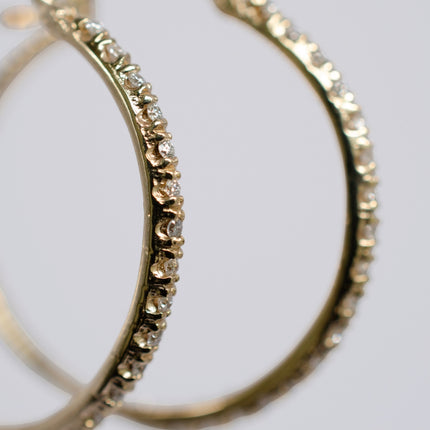 DARINA - ARRACADAS DE DIAMANTES ORO 14K