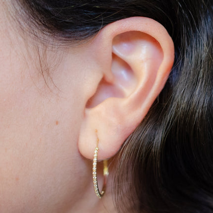 DARINA - ARRACADAS DE DIAMANTES ORO 14K