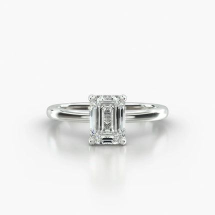 ANILLO DE COMPROMISO Diamante esmeralda 1 ct