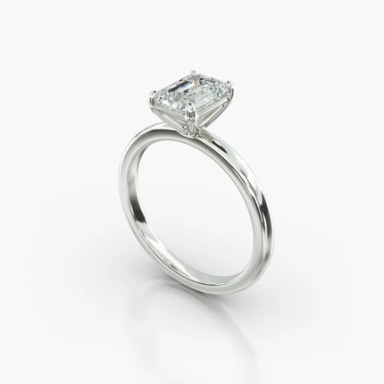 ANILLO DE COMPROMISO Diamante esmeralda 1 ct