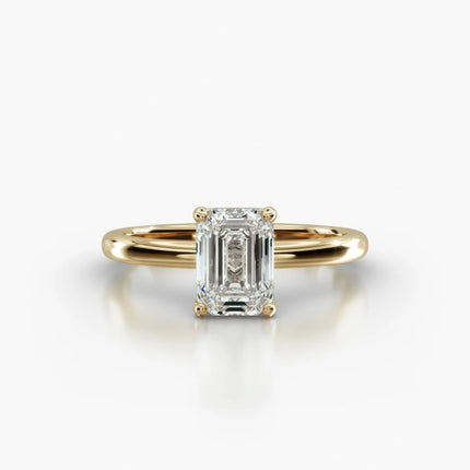 ANILLO DE COMPROMISO Diamante esmeralda 1 ct