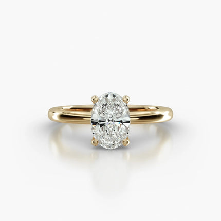 ANILLO DE COMPROMISO Diamante oval 1 ct