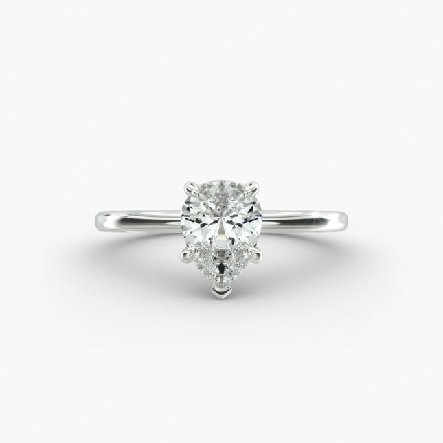 ANILLO DE COMPROMISO diamante pera 1 ct