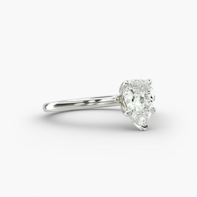 ANILLO DE COMPROMISO diamante pera 1 ct