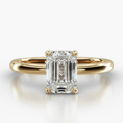 ANILLO DE COMPROMISO Diamante esmeralda 1 ct