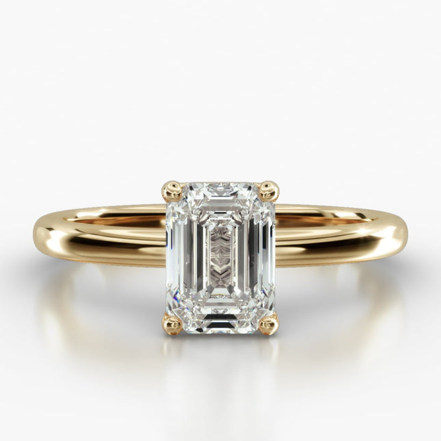 ANILLO DE COMPROMISO Diamante esmeralda 1 ct