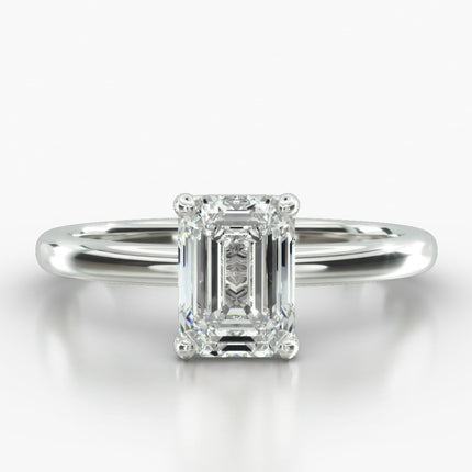ANILLO DE COMPROMISO Diamante esmeralda 1 ct