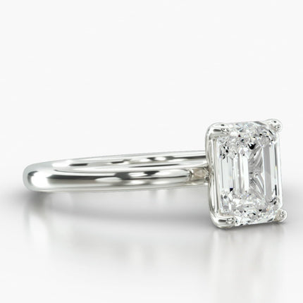 ANILLO DE COMPROMISO Diamante esmeralda 1 ct