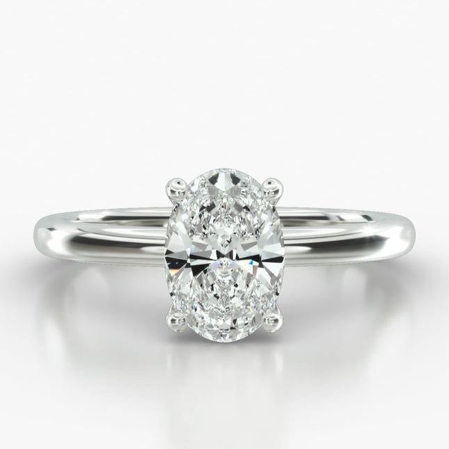 ANILLO DE COMPROMISO Diamante oval 1 ct