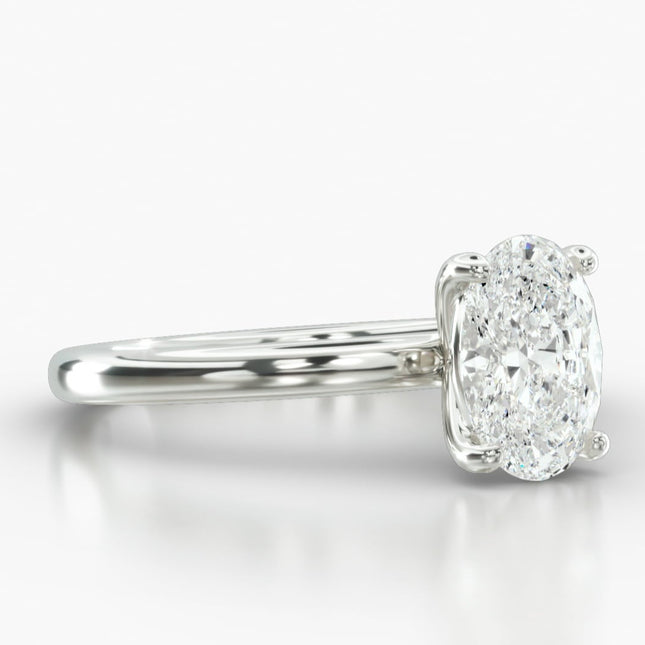 ANILLO DE COMPROMISO Diamante oval 1 ct